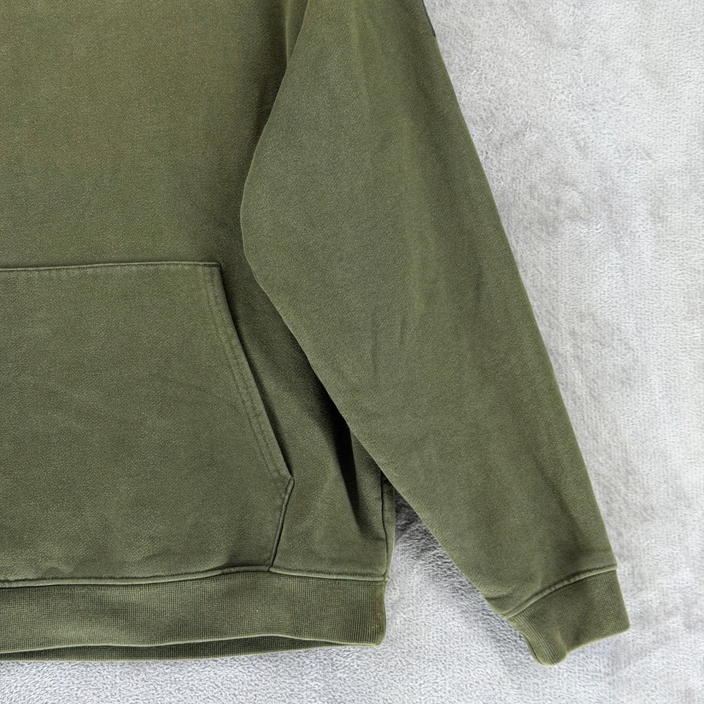 Alo Hoodie Mens L Accolade Olive Green Pullover Fleece Logo EUC - Picture 3 of 9